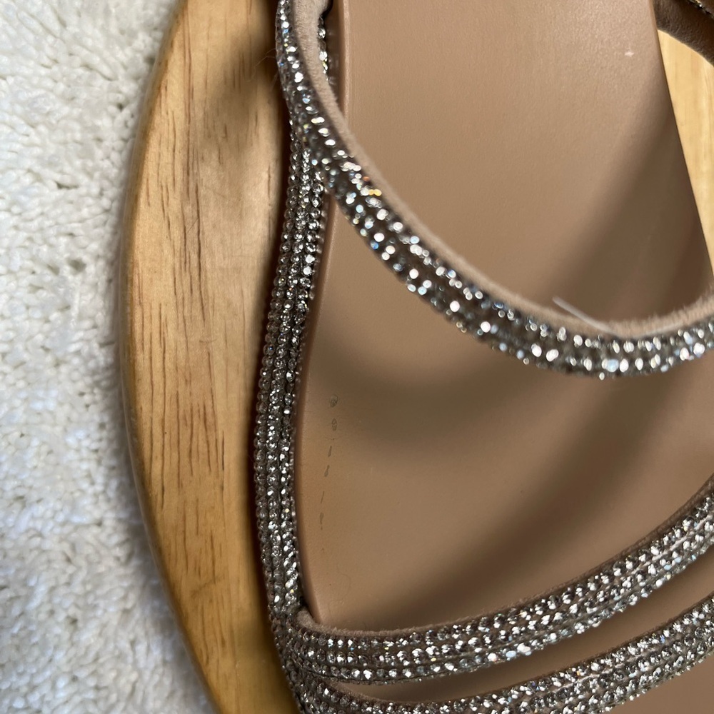 Mix No. 6 Moirea Women’s Rhinestone Sandals-Size: 9W/40-Flat Heel Shoes-Slip-On - Picture 4 of 5